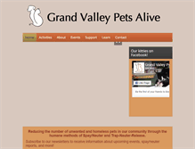 Tablet Screenshot of grandvalleypetsalive.org